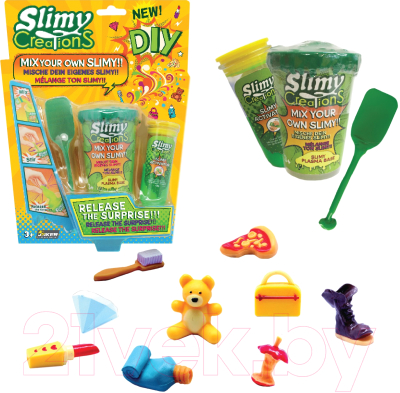 Набор для создания слайма Slimy С игрушкой / 37311 (зеленый)