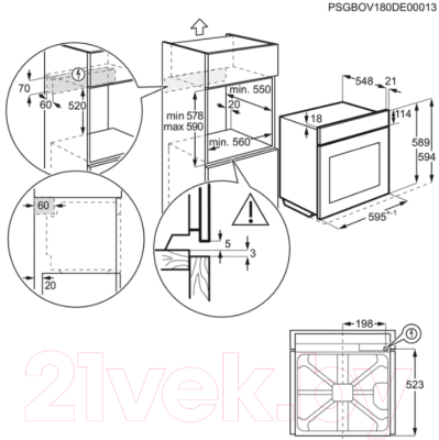 Электрический духовой шкаф Zanussi OPZA4330B