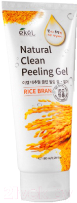 Пилинг для лица Ekel Rice Bran Natural Clean Peeling Gel с экстрактом коричнев. риса (180мл)