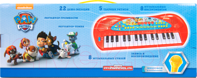 

Музыкальная игрушка PAW Patrol, Синтезатор с микрофоном / 36817
