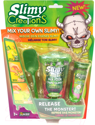 Набор для создания слайма Slimy Монстры с игрушкой / 37315 (зеленый)