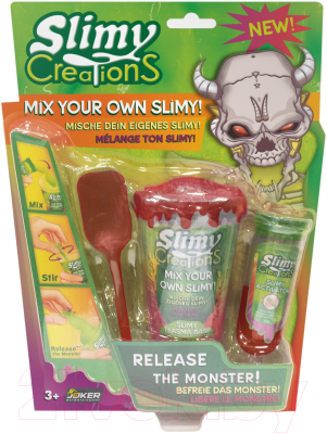 Набор для создания слайма Slimy Монстры с игрушкой / 37312 (красный)