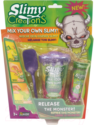Набор для создания слайма Slimy Монстры с игрушкой / 37314 (фиолетовый)