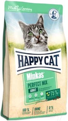 Сухой корм для кошек Happy Cat Minkas Perfect Mix Домашняя птица, рыба и ягненок / 70415 (4кг)
