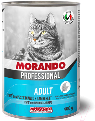 Влажный корм для кошек Morando Professional Fish & Shrimps (400г)