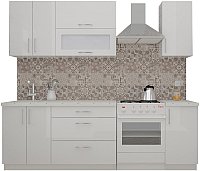 Кухонный гарнитур ВерсоМебель ВерсоЛайн 4-1.9 (белый 001) - 