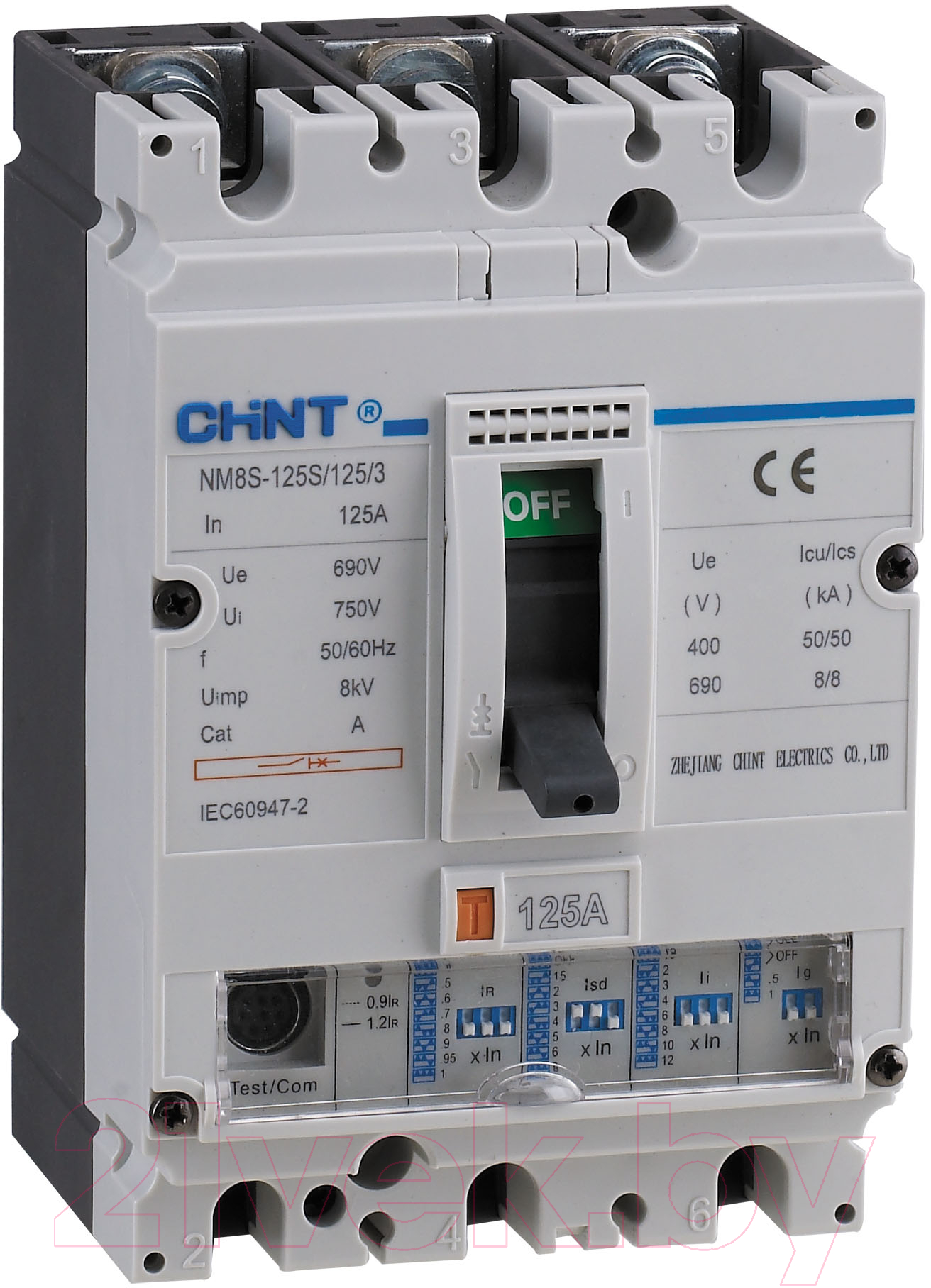 Выключатель автоматический Chint NM8S-250S 3P 100А 50кА / 149885