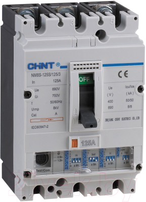 Выключатель автоматический Chint NM8S-250S 3P 160А 50кА / 149855