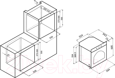 Комплект встраиваемой техники Exiteq EXO-104 + EXH-308