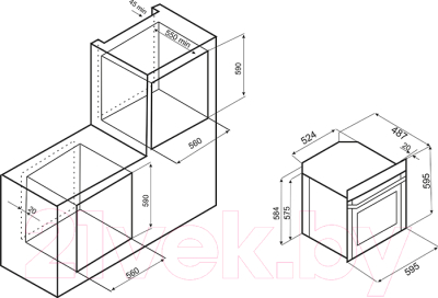 Комплект встраиваемой техники Exiteq EXO-202 + EXH-303