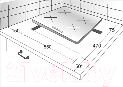 Комплект встраиваемой техники Exiteq EXO-205 White + EXH-203