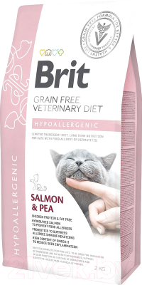 Сухой корм для кошек Brit VD Cat Grain Free Hypoallergenic / 528370 (2кг)