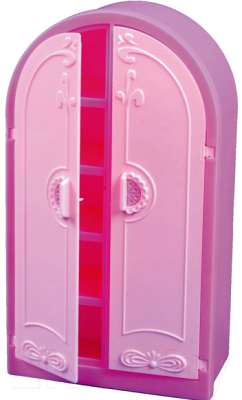 Аксессуар для кукольного домика Огонек Шкаф для кукол / С-1429 (розовый)