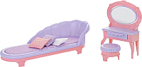 Комплект аксессуаров для кукольного домика Огонек Будуар. Маленькая принцесса / С-1460 (розовый) - 