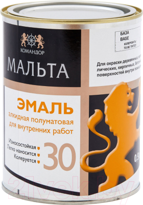 

Эмаль Командор, Белый, Мальта 30 РМ1