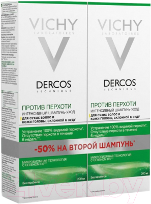 

Набор шампуней для волос Vichy, Dercos против перхоти для сухих волос