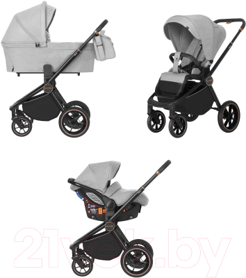 Детская универсальная коляска Carrello Epica 3 в 1 / CRL-8511/1 (Silver Grey)