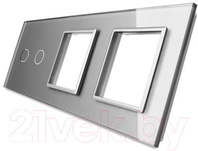 Лицевая панель комбинированная Livolo BB-C7-C2/SR/SR-15 (серый)