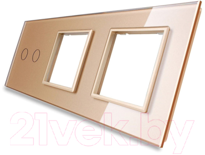 Лицевая панель комбинированная Livolo BB-C7-C2/SR/SR-13 (золото)