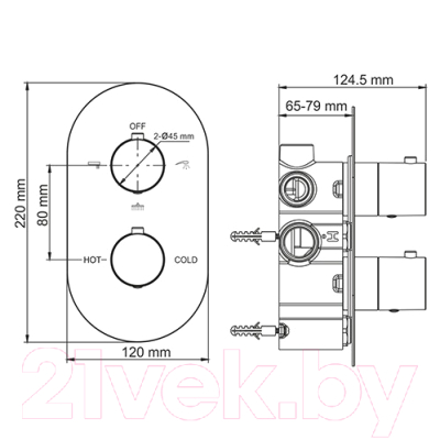 Смеситель Wasserkraft Berkel Thermo 4844