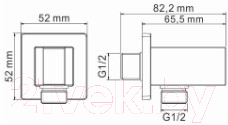 Подключение для душевого шланга Wasserkraft A086