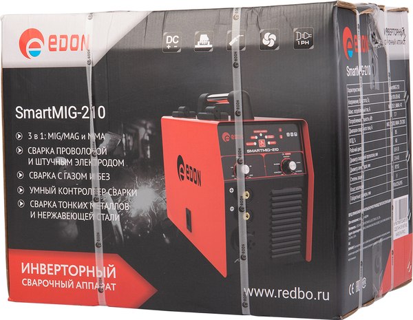 Инвертор сварочный Edon Smart MIG-210