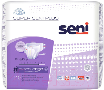 Подгузники для взрослых Seni Super Plus Extra Large (10шт)