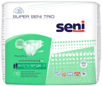 Подгузники для взрослых Seni Super Trio Extra Large (10шт)