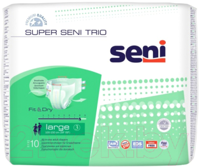 Подгузники для взрослых Seni Super Trio Large (10шт)