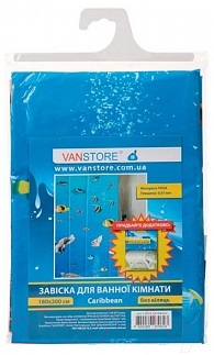 Шторка-занавеска для ванны VanStore Caribbean Peva 61004