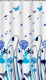 Шторка-занавеска для ванны VanStore Wild Flowers Blue Peva 61016