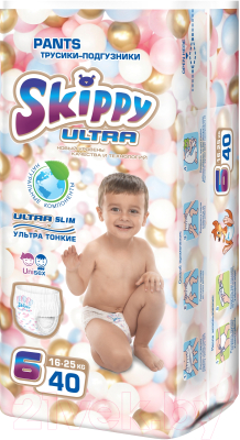 Подгузники-трусики детские Skippy Ultra 6 (40шт)