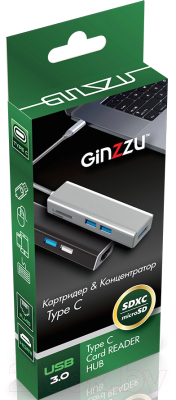 USB-хаб Ginzzu GR-565UB