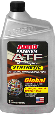 Трансмиссионное масло Abro ATF Dexron VI AT-180DX (946мл)