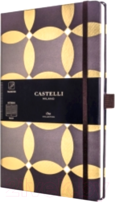 Записная книжка CASTELLI Oro Circles / 0QC6BZ-005 (коричневый/золото)