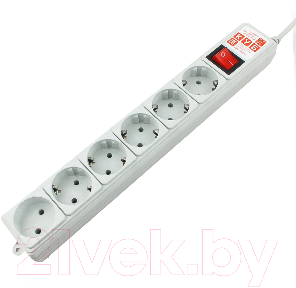 Сетевой фильтр Power Cube SPG(5+1)-B-15 (5м, серый)