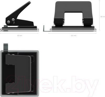 Изображение товара Дырокол Erich Krause Quadro / 4594