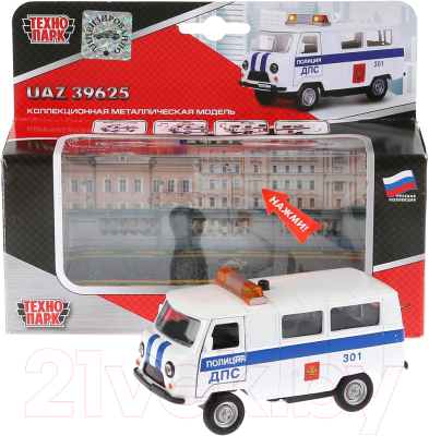 Автомобиль игрушечный Технопарк Уаз ДПС Полиция / CT-1232WB-H