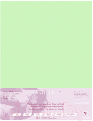 Бумага для рисования Clairefontaine PastelMat / 96157C (светло-зеленый)