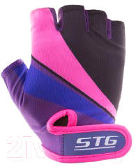 Велоперчатки STG Х87909 (S, фиолетовый/черный/розовый)