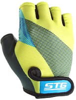 Велоперчатки STG Х87910 (XL, черный/салатовый/синий) - 