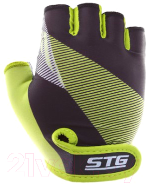 Велоперчатки STG Х87911 (S, черный/салатовый)