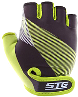 Перчатки велосипедные STG Х87911 (XL, черный/салатовый) - 