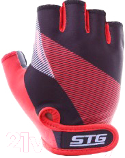 Велоперчатки STG Х87912 (S, черный/красный)