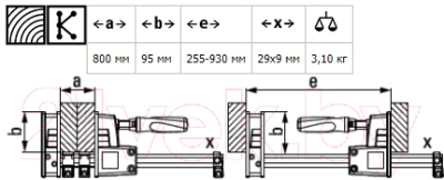 Изображение товара Струбцина Bessey Revo 800/95 (KRE80-2K)