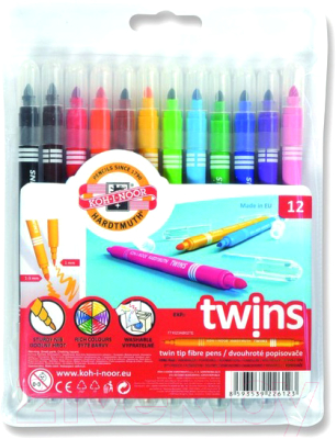 

Фломастеры Koh-i-Noor, Twins / 771023AB02TE