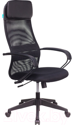 Кресло офисное King Style KE-708 (кожзам черный/сетка черный)