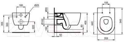 Унитаз подвесной Ideal Standard Blend Curve AquaBlade T374901