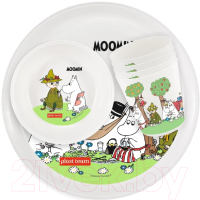 Набор пластиковой посуды Plast Team Moomin 1 PT1090