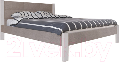 Двуспальная кровать Королевство сна Анна 160x200 (светло-серый/этна 015)